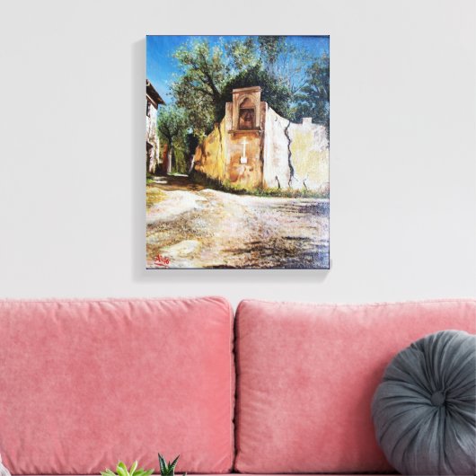 AFTERNOON IN RIMAGGIO/Uitzicht Toscane Canvas Afdruk (Insitu (Woonkamer))