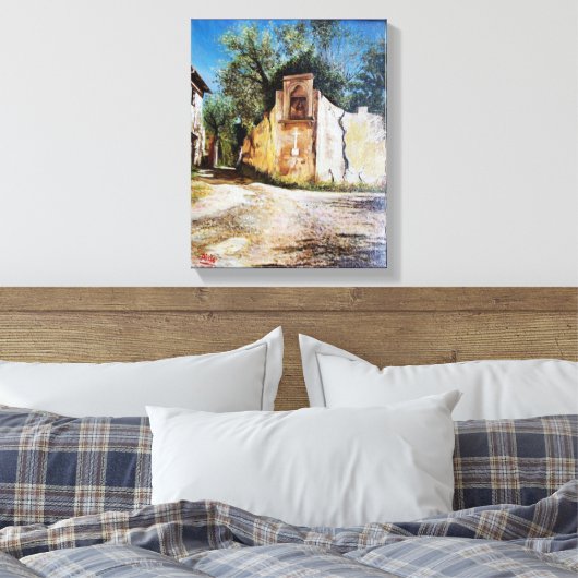 AFTERNOON IN RIMAGGIO/Uitzicht Toscane Canvas Afdruk (Insitu (Slaapkamer))