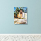 AFTERNOON IN RIMAGGIO/Uitzicht Toscane Canvas Afdruk (Insitu (Houten vloer))