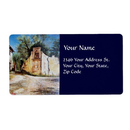 AFTERNOON IN RIMAGGIO/Uitzicht Toscane Etiket (Voorkant)