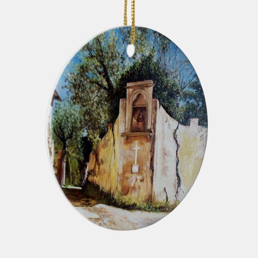 AFTERNOON IN RIMAGGIO/Uitzicht Toscane Keramisch Ornament (Rechts)