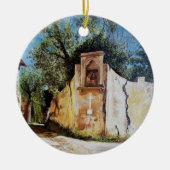 AFTERNOON IN RIMAGGIO/Uitzicht Toscane Keramisch Ornament (Voorkant)