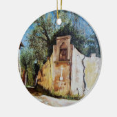AFTERNOON IN RIMAGGIO/Uitzicht Toscane Keramisch Ornament (Links)