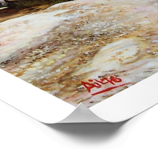 AFTERNOON IN RIMAGGIO/Uitzicht Toscane Poster (Hoek)