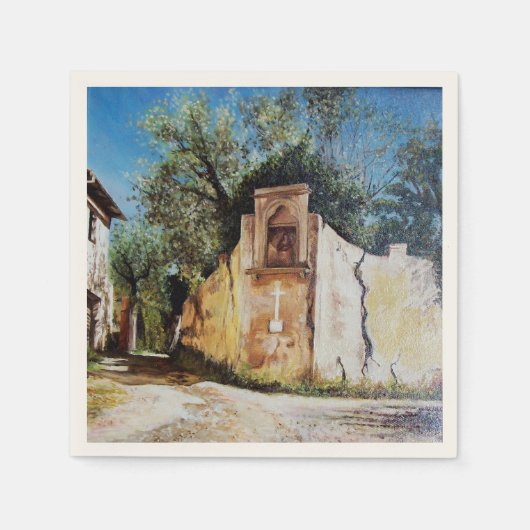 AFTERNOON IN RIMAGGIO/Uitzicht Toscane Servet (Voorkant)