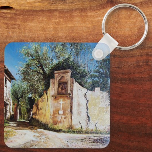AFTERNOON IN RIMAGGIO/Uitzicht Toscane Sleutelhanger (Achterkant)