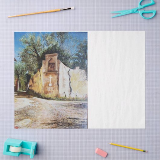 AFTERNOON IN RIMAGGIO/Uitzicht Toscane Tissuepapier (Craft)