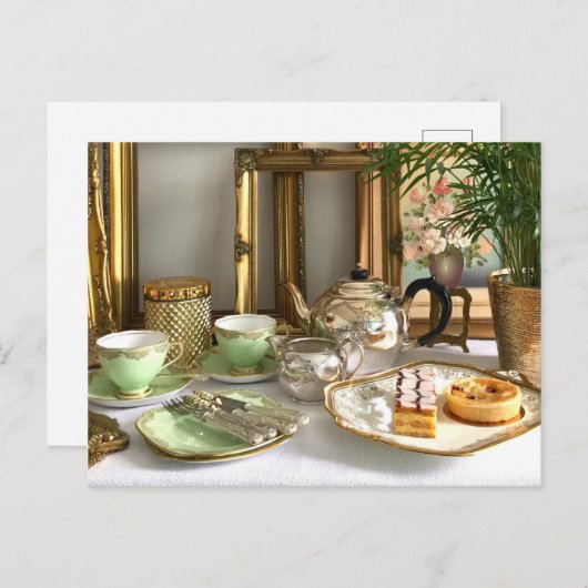 Afternoon Tea Ansichtkaart Briefkaart (Voorkant / Achterkant)