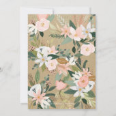 Afternoon Tea Floral Teacup Baby shower Kaart (Achterkant)