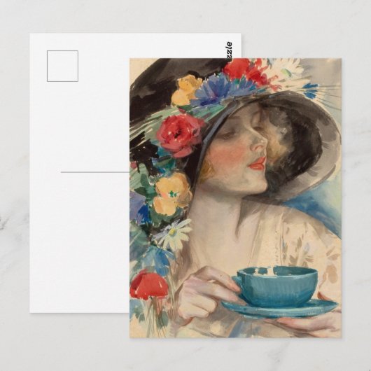 Afternoon Tea - Harrison Fisher Briefkaart (Voorkant / Achterkant)