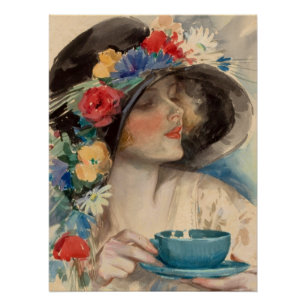 Afternoon Tea - Harrison Fisher Perfect Poster
