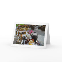 Afternoon Tea Opgevouwen Leeg Wenskaart