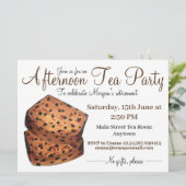 Afternoon Tea Party Douche Welsh Bara Brith Brood Kaart (Staand voorkant)