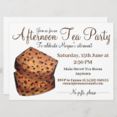 Afternoon Tea Party Douche Welsh Bara Brith Brood Kaart (Voorkant / Achterkant)