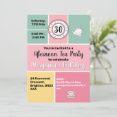 Afternoon Tea Party Fifties stijl retro vibes Kaart (Staand voorkant)