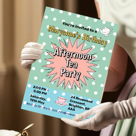 Afternoon Tea Party Fifties stijl retro vibes Kaart