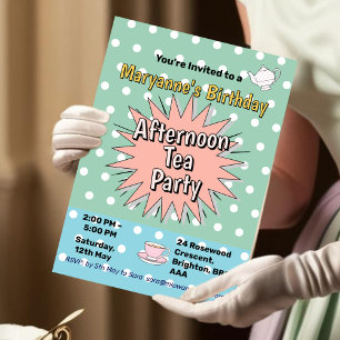 Afternoon Tea Party Fifties stijl retro vibes Kaart