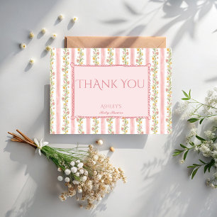 Afternoon Tea Party Grandmillenial baby shower Bedankkaart