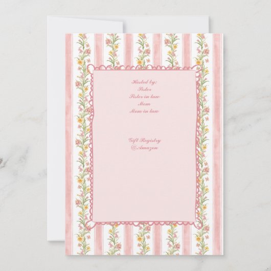 Afternoon Tea Party Grandmillenial baby shower Kaart (Achterkant)