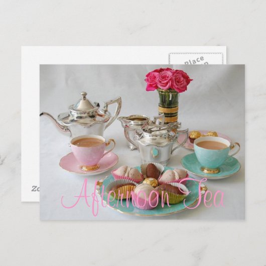 Afternoon Tea Postcard Briefkaart (Voorkant / Achterkant)