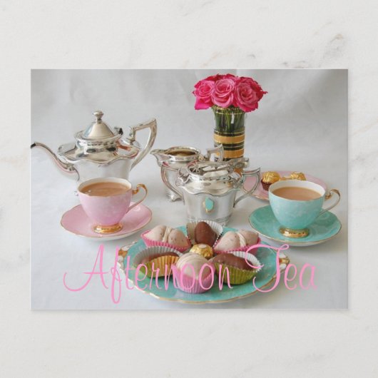 Afternoon Tea Postcard Briefkaart (Voorkant)