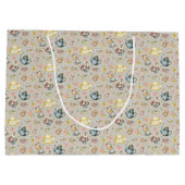  Afternoon Tea & Rozen Patroon op Beige Groot Cadeauzakje (Achterkant)