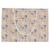 Afternoon Tea & Rozen Patroon op Roze Groot Cadeauzakje (Achterkant)