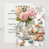 Afternoon Tea & Tiny Toes | salongezelschap Kaart (Voorkant / Achterkant)