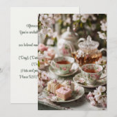 Afternoon Tea & Tiny Toes | Zachte bloemen Kaart (Voorkant / Achterkant)