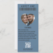 Afterparty Glow Rock ’n’ Roll Trouwticket Kaart (Achterkant)
