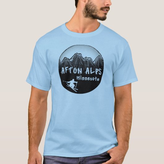 Afton Alps Minnesota skier T-shirt (Voorkant)