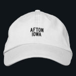 AFTON Iowa Hat Geborduurde Pet<br><div class="desc">Be Proud of your hometown</div>