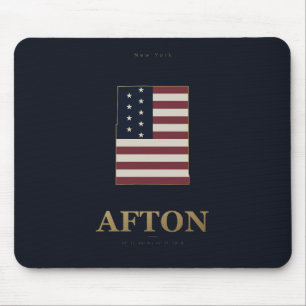 Afton New York Amerikaanse Silhouette Muismat