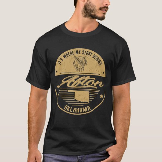 Afton Oklahoma Het is waar mijn verhaal begint T-shirt (Voorkant)