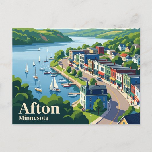 Afton USA Briefkaart (Voorkant)