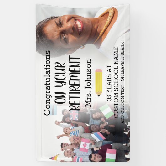 Aftreden Docent Aangepaste 2 Fotobanner Spandoek (Verticaal)