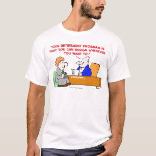 aftreden pensioenprogramma t-shirt