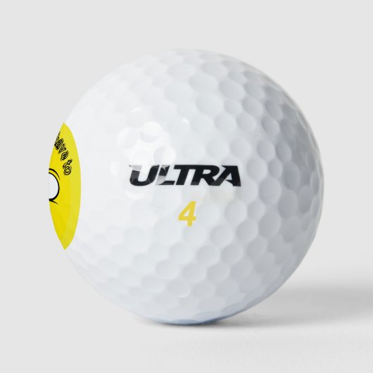 Aftredend Yellow Emoji Golfballen (Logo)