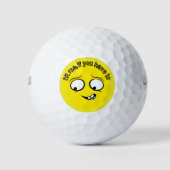 Aftredend Yellow Emoji Golfballen (Voorkant)