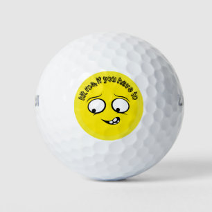 Aftredend Yellow Emoji Golfballen