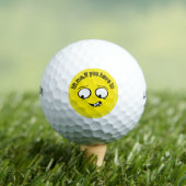 Aftredend Yellow Emoji Golfballen (Insitu Shirt)