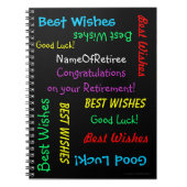 Aftreding van zwart, kleurrijk geheugenboek FUN Notitieboek (Voorkant)