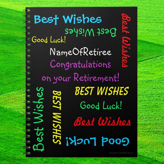 Aftreding van zwart, kleurrijk geheugenboek FUN Notitieboek