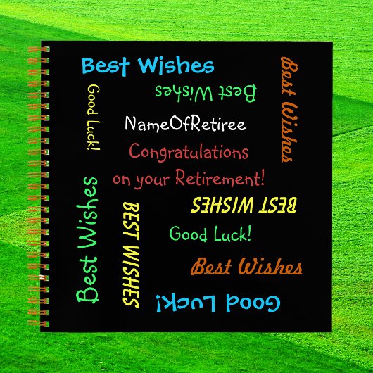 Aftreding van zwart, kleurrijk geheugenboek FUN Notitieboek