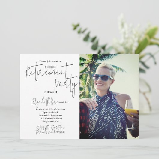 Aftredingsfotopalm strand Modern Kaart (Staand voorkant)