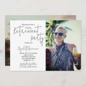 Aftredingsfotopalm strand Modern Kaart (Voorkant / Achterkant)