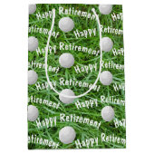 Aftredingsgolf-ballen op Grass Medium Gift Bag Medium Cadeauzakje (Voorkant)