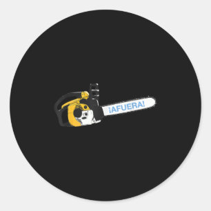 Afuera Kettingzaag - Argentina Milei Ronde Sticker