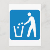 Afval/afval/wegwerp/wegmarkering weigeren briefkaart (Voorkant)