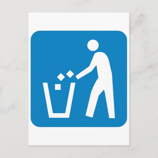 Afval/afval/wegwerp/wegmarkering weigeren briefkaart (Voorkant)